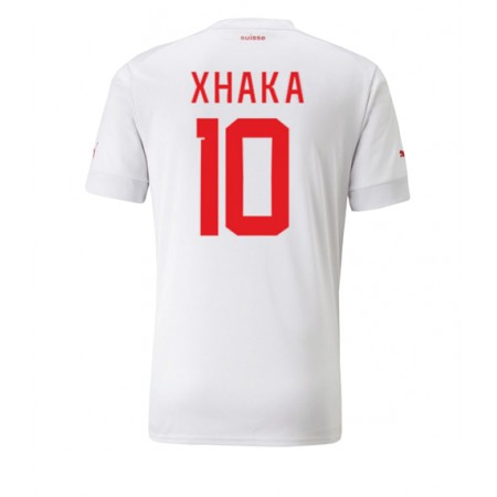 Schweiz Granit Xhaka 10 Matchtröjor Borta Fotbollströja VM 2022